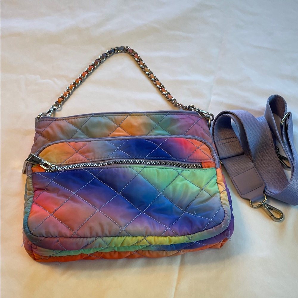 INC International Concepts Rainbow Quilted Shoulder Bag